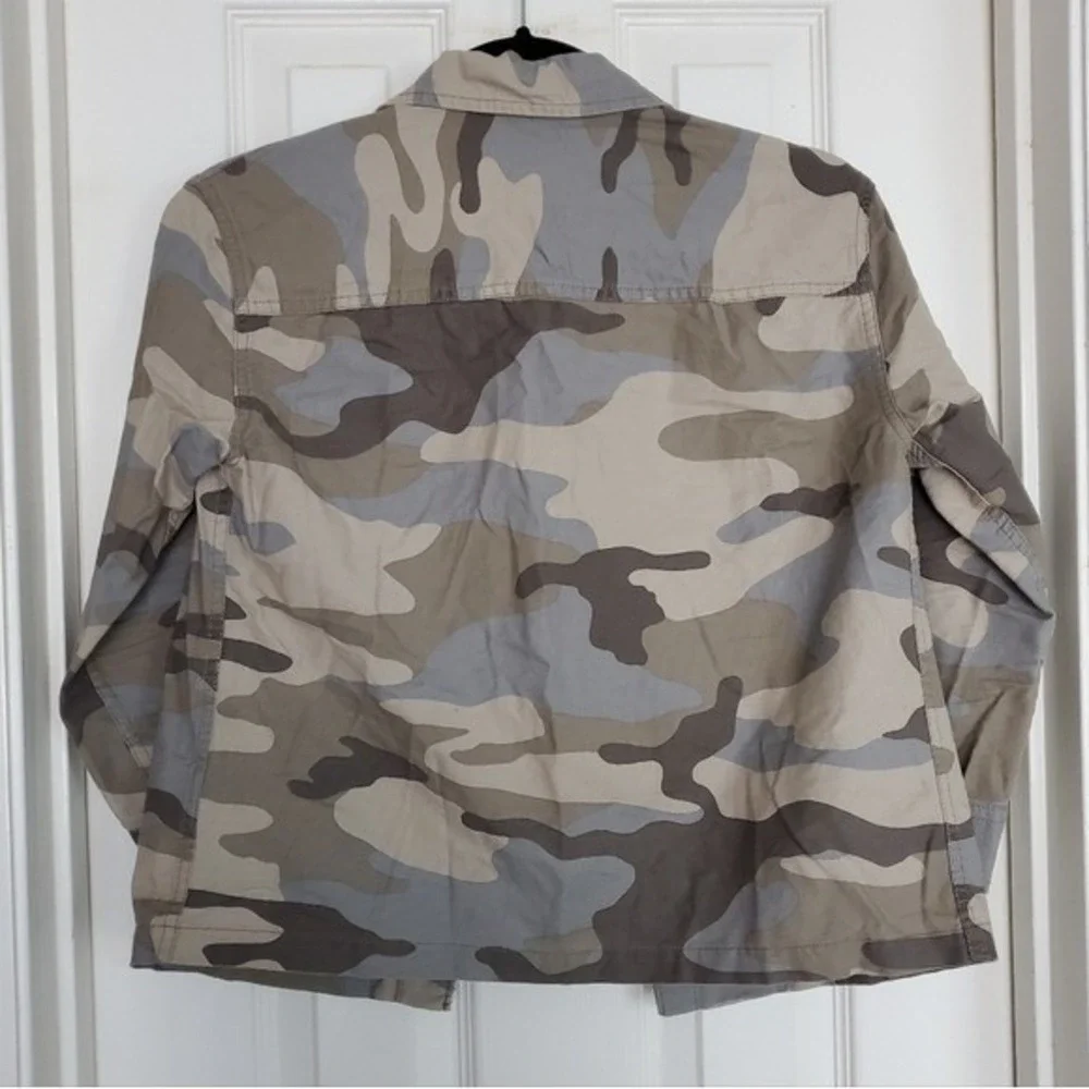 Gap‎ Kids Camo Utility Shirt Jacket Green Gray Camouflage Shirt Jacket Size M 8
